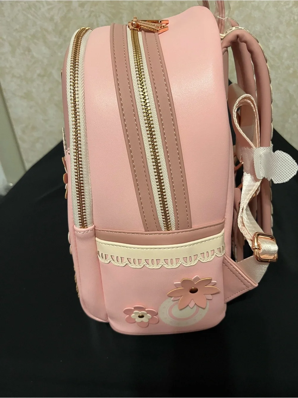 Disney Pink Princess Silhouette Floral Mini Backpack